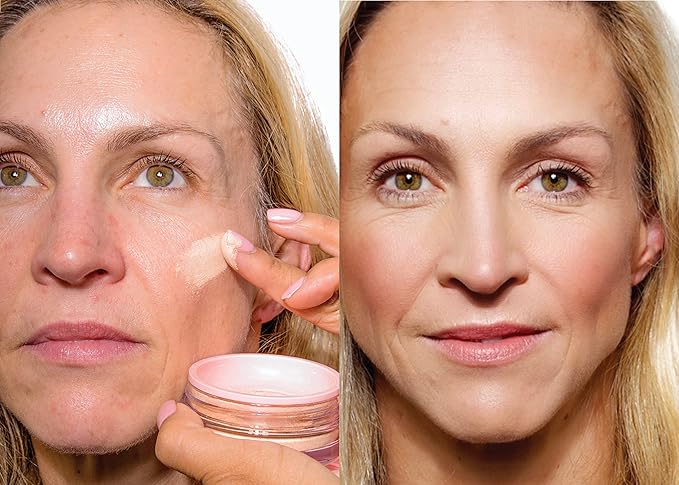 The Good Mineral Loves-You-Back 3in1 Mineral Powder Foundation (BEIGE 3) | Designed for acne-prone, sensitive skin | Evens out skin tone as a 3IN1 - Concealer, Foundation + Powder | Natural Coverage