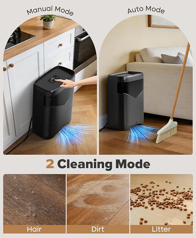 Touchless Vacuum Automatic Dustpan, Bagless, 20Kpa Suction & Auto Sensors