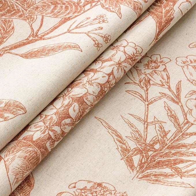 Set of 2 Decorative Floral Pillow Covers 18x18 Inch Autumn Orange | Neutral Hydrangea Print, Boho Vintage Throw Cushion Covers, Cottagecore Home Decor, for Sofa Couch Porch Bedroom Living Room