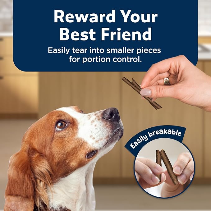 Blue Buffalo Stix Beef Pepperoni-Style Dog Treats, 1 oz, 12 ct | Real Beef #1 Ingredient, Soft & Easy to Tear, Developed by Veterinarians & Nutritionists, Great for Training