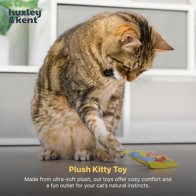 Huxley & Kent Plush Crinkle Catnip Cat Toy, Sweetest Fish