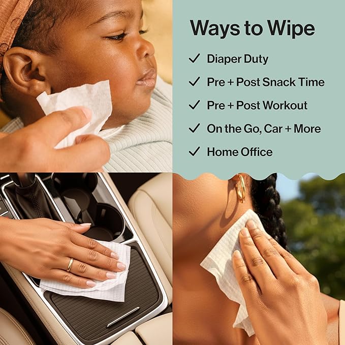 The Honest Company Hypoallergenic Multi-Use Baby Wipes for Sensitive Skin, Geo Mood, 60 Count (Pack of 12)