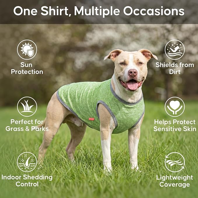 KYEESE 2Pack Dog Shirt for Small Dogs Sun Protection Tank Top for Summer | Reflective for Safety, Lightweight & Breathable, Shedding Control, Skin-Friendly for Sensitive Dogs, Easy On/Off, Quick Dry