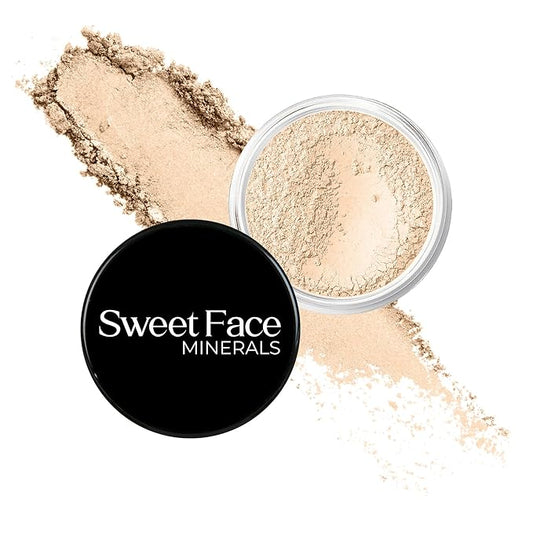 FAIR 1 FOUNDATION (5g Sample Size Jar) – Matte Mineral Loose Powder Makeup – Buildable Natural Coverage for Fair Skin Tone – Sweet Face Minerals SPF 30