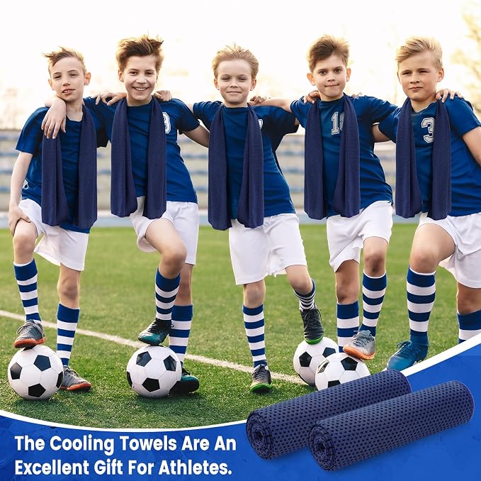 Hosuly 30 Pack Cooling Towels, 40"x12" Ice Breathable Soft Chilly Sweat Rag Microfiber Workout Rags for Gym Cooling Towels for Neck and Face for Yoga Golf Sport Running