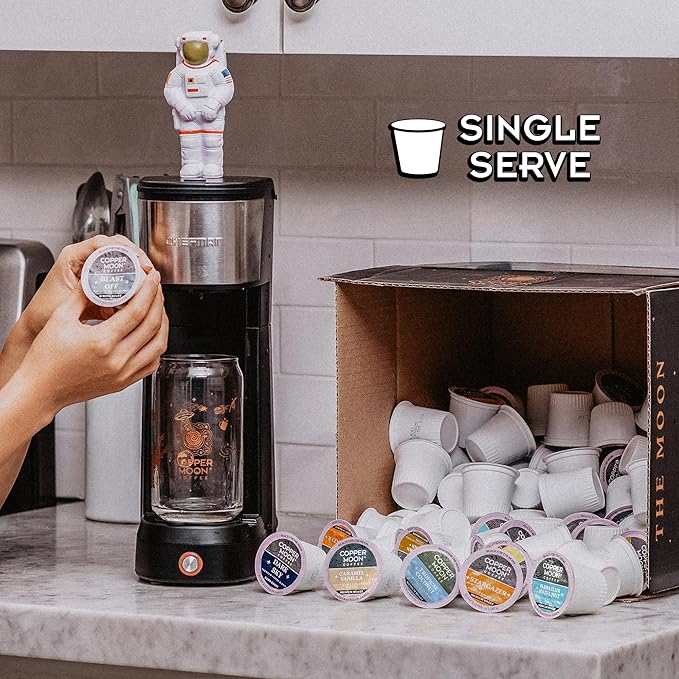 Copper Moon Single Serve Coffee Pods for Keurig K-Cup Brewers, Medium Roast, Donut Café Blend, 80 Count