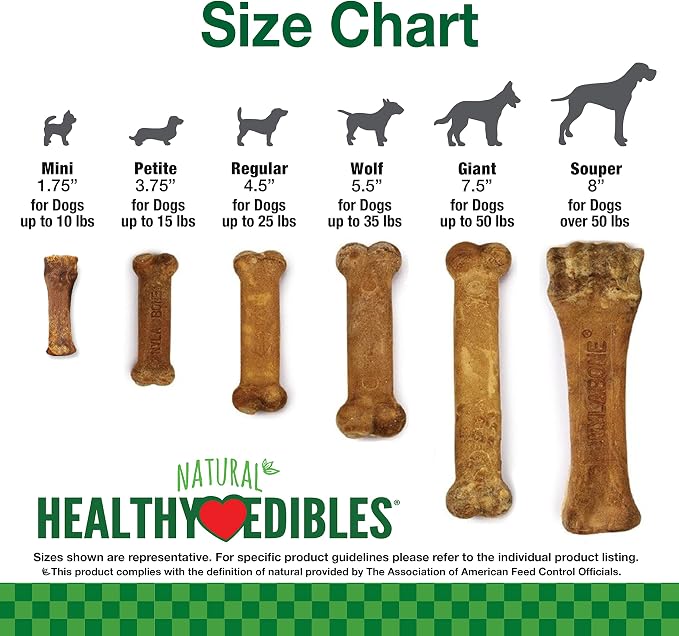 Nylabone Healthy Edibles Dog Treats, Turkey & Apple Flavor, 12 Count | X-small, made with real turkey, USA-made natural dog chews, highly digestible, long lasting chews for small dogs up to 15 lbs