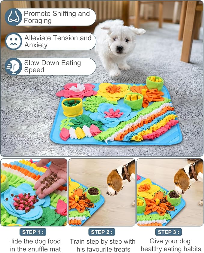 Snuffle Mat for Dogs, 20in Felt Wool for Medium/Large Breeds Puzzle