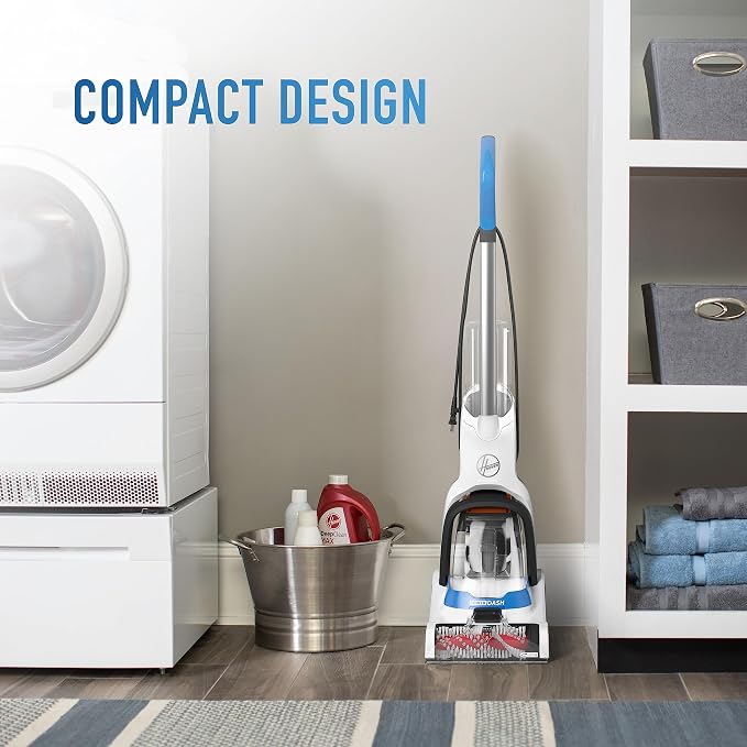 Hoover PowerDash Pet Compact Carpet Cleaner Machine, Lightweight Design | HeatForce Fast Drying, Antimicrobial Brush Roll, Pair with a Hoover Carpet Cleaner Solution