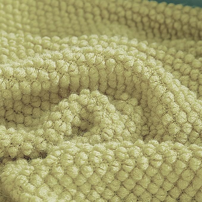 LOMAO Knitted Throw Blanket with Tassels Bubble Soft Lightweight Blanket Textured Lightweight Throws for Couch Cover Home Decor (Lemon Yellow, 50x60)