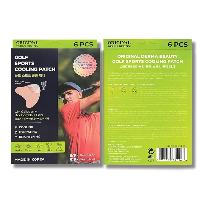 Sun Patch, Under Eye UV Protection for Golf, Hiking, Driving, Outdoor Sports | Cooling Sunblock Patches, Scar & Sun Damage Protection (Unisex 4PK (Beige))