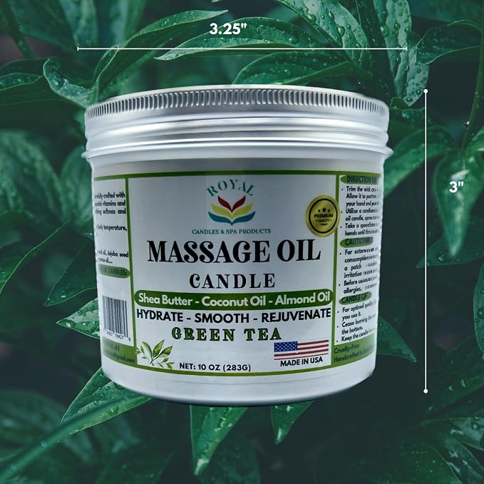 Massage Oil Candle (Green Tea) 10 oz.