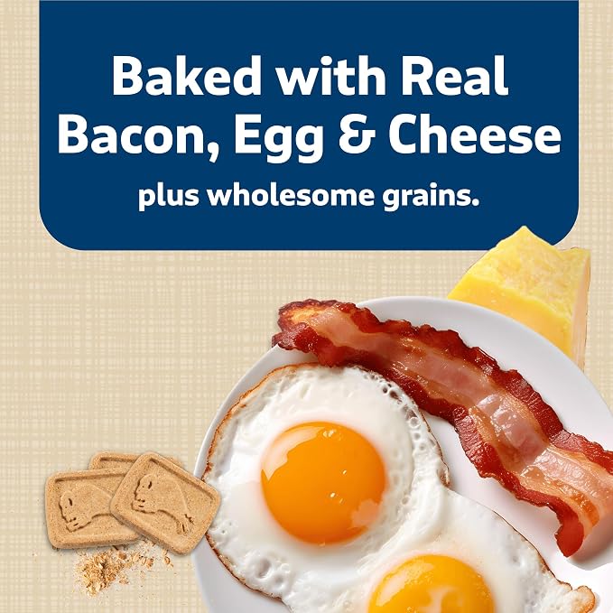 Blue Buffalo Health Bars Bacon Egg & Cheese Mini Dog Biscuits, 2 lb | Smaller Bite, Same Crunch, Oven-Baked, No Chicken By-Product, Corn, Wheat, or Soy