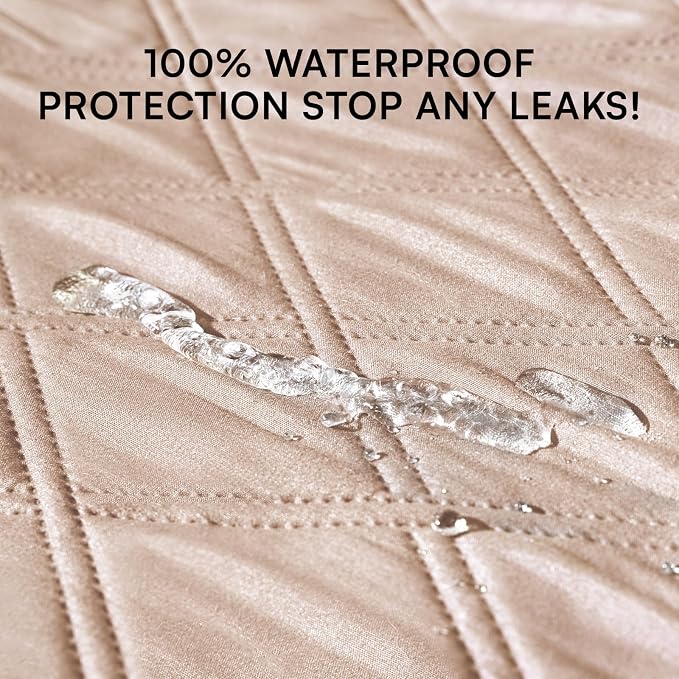 Luciphia Waterproof Couch Cover for Dogs, Non-Slip Pet Sofa Protector | Non-slip waterproof couch cover scratch-resistant machine washable protects sofa bed from spills fur, Light Beige, 82" x 120"