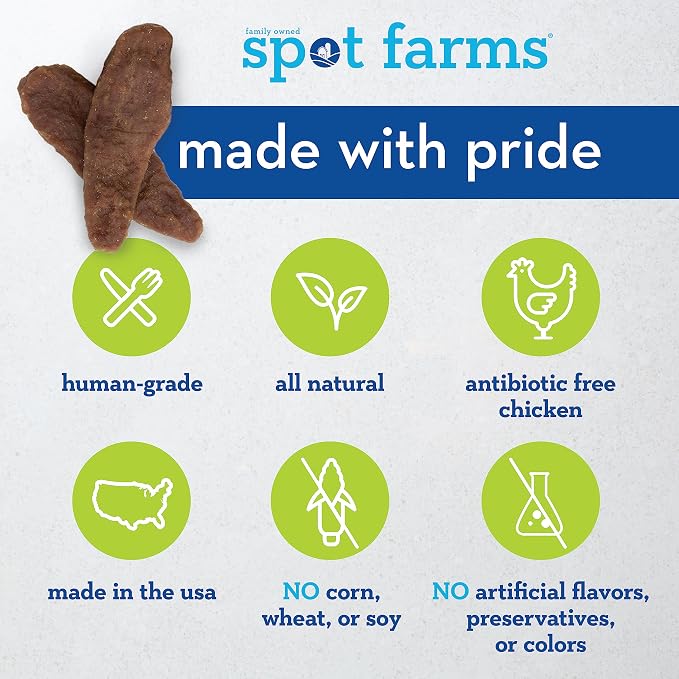 Spot Farms® Basic Chicken Tenders Dog Treats 22 oz | Human Grade, No corn, No wheat, No soy, Glycerin Free, Made in the USA