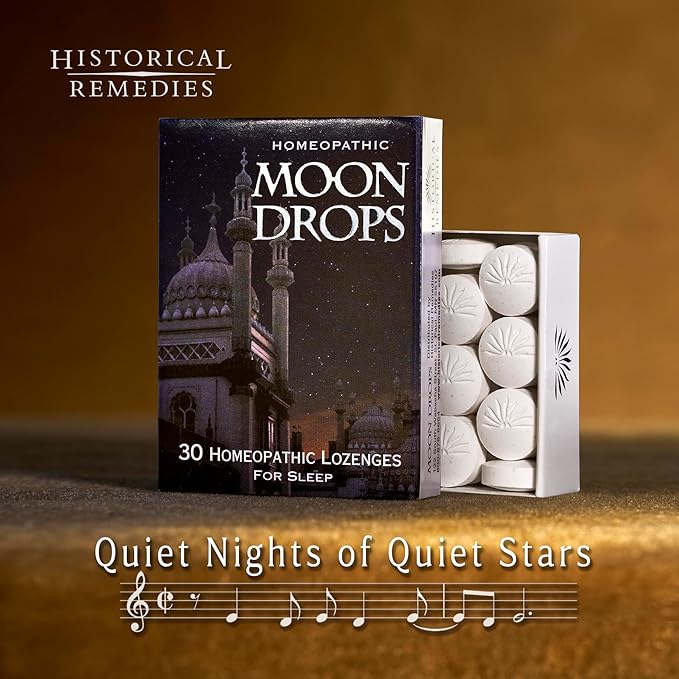 Moon Drops Sleep Aid Lozenges (3 Pack) | Homeopathic Vanilla Flavor Supplement, Non-Habit Forming Vegan Gluten-Free Sleep Support Including Coffea Cruda 12X