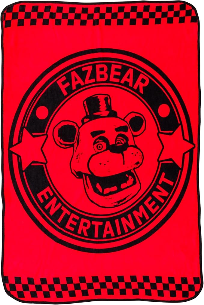 Silver Buffalo Five Nights at Freddy's, Fleece Throw Blanket, 45x60in | Special Delivery, Fazbear Entertainment, Soft and Cozy, 185 GSM