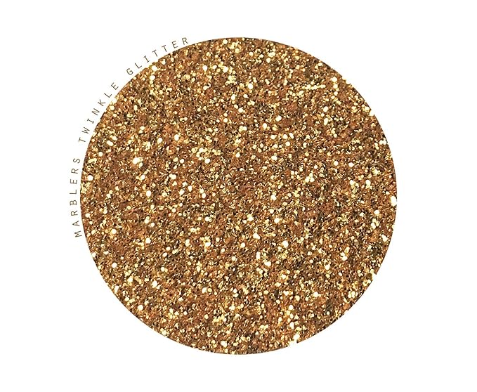 MARBLERS Twinkle Face & Body Glitter [Dark Gold] 0.18oz (5g) | Fine | Non-Toxic | Vegan | Cruelty-Free | Festival, Rave & Party Makeup | Eye, Hair, Nail Polish, Eyeshadow | Nail Art | Gel Nail