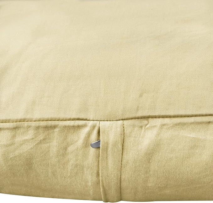 4-Pack 100% Cotton Comfortable Solid Decorative Throw Pillow Case,Thmyo Square Cushion Cover Pillowcase Sublimation Blank Pillow Covers DIY Throw Pillowcase for Sofa Bedroom(20x20 inch/ 50x50cm,Khaki)