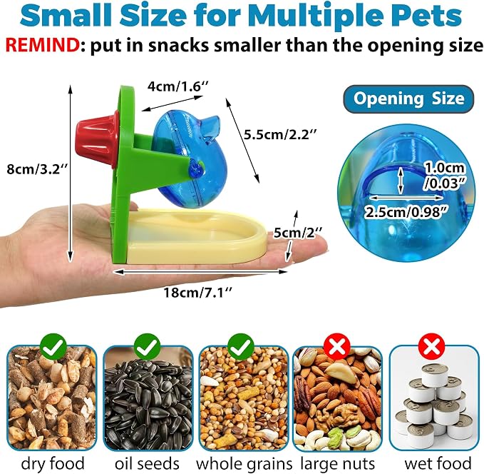 Rat Enrichment Foraging Toy, Intelligent Treat Dispensing Puzzle