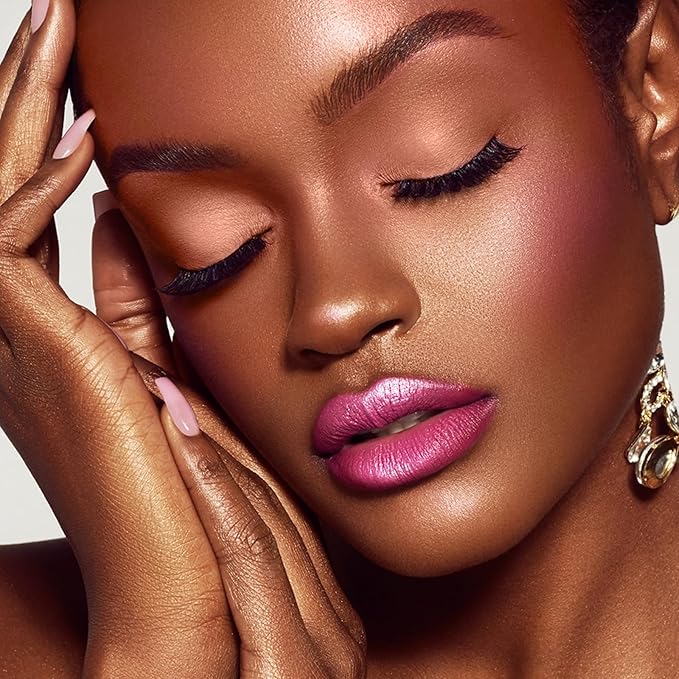 Boobeen Glitter Lipstick for Women Metallic Lip Stick Sparkling Shine Lip Makeup, Bold Smooth Lip Color High Pigment Long Lasting, Creamy Lipstick Full Coverage