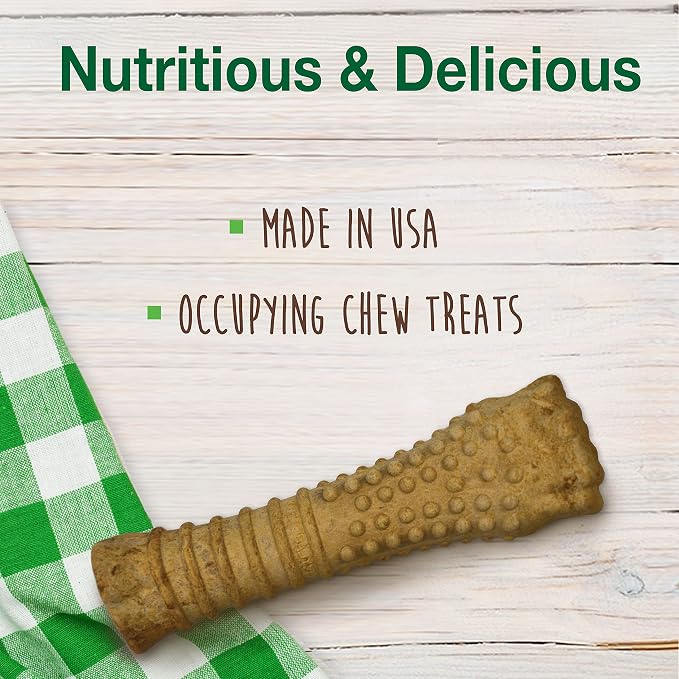 Nylabone Healthy Edibles Dog Treats, Peanut Butter Flavor, X-Large | Natural dog chews, occupying & long lasting dog treats, made in the USA, highly digestible, dog bones for large dogs 50+ lbs