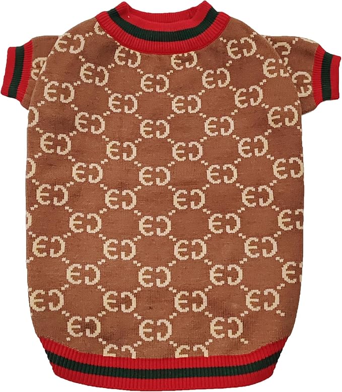 Everything Chic Luxury Dog Sweater – Soft Knit Designer Pet Outfit for Small Dogs & Puppies, XS–L, Stylish Warm Clothing for Yorkies, Chihuahuas, Dachshunds, Maltese, French Bulldog