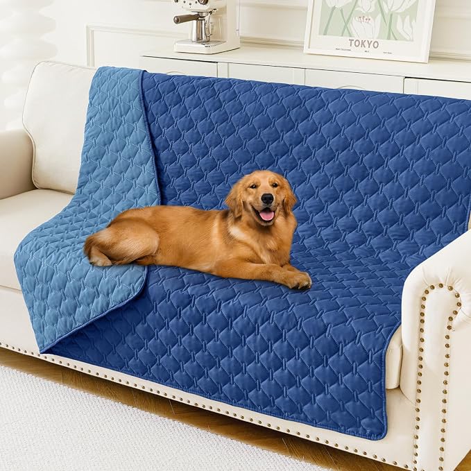 Smiry Waterproof Dog Bed Cover Blanket, Reversible Pet Blanket | Soft Reversible, Washable Leakproof Cats Dogs Couch Cover for Sofa, Couch, Furniture (52x82 Inch)