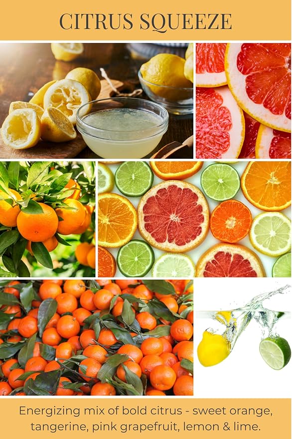 Eco Candle Co. Citrus Squeeze Tea Light Candles, 10-Pack, 9 Hr Burn Time | Scents of Sweet Orange, Tangerine, Pink Grapefruit, Lemon, Lime, No Pthalates, Made in USA, No Lead
