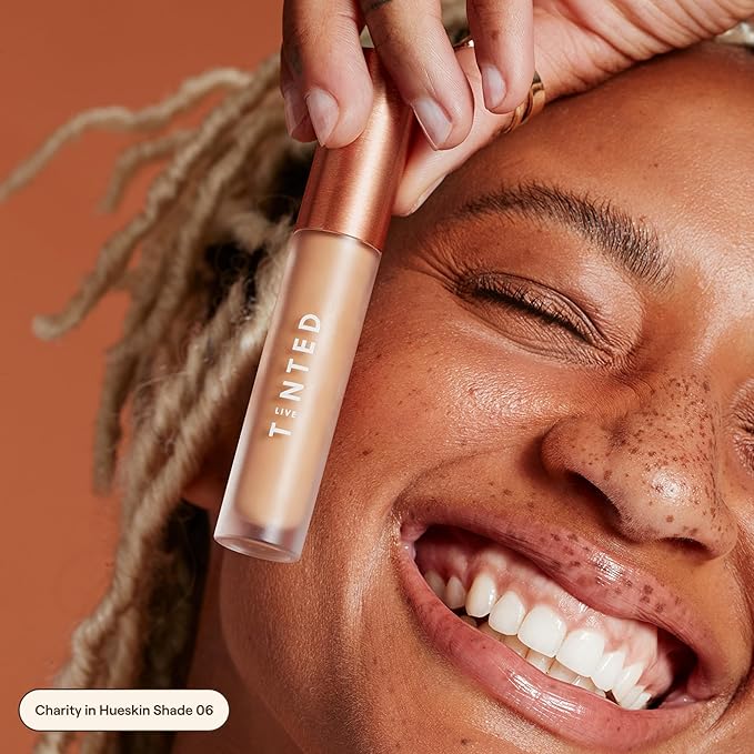 Live Tinted Hueskin Serum Concealer - Medium-to-Full Coverage Concealer with Niacinamide, & Hyaluronic Acid for Dark Circles, Fine Lines & Wrinkles, Buildable Long-Lasting Formula, 0.35 oz Shade 6
