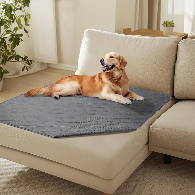 Luciphia Waterproof Couch Cover for Dogs, Non-Slip Pet Sofa Protector | Non-slip waterproof couch cover scratch-resistant machine washable protects sofa bed, Light Grey, 40" x 50"