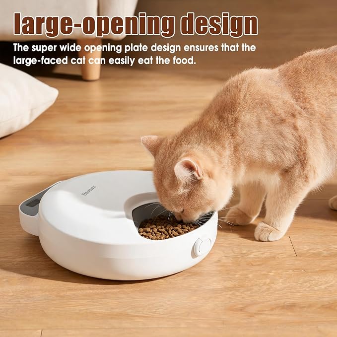 Automatic Wet Food Cat Feeder, Auto Refrigerated Wet Foods Feeder for Cats Dogs 4 Meal Timed Fresh Foods Dispenser with 2 Ice Packs Small Pet Feeders for Kitty Puppy Automatic Cat Dog Food Bowl