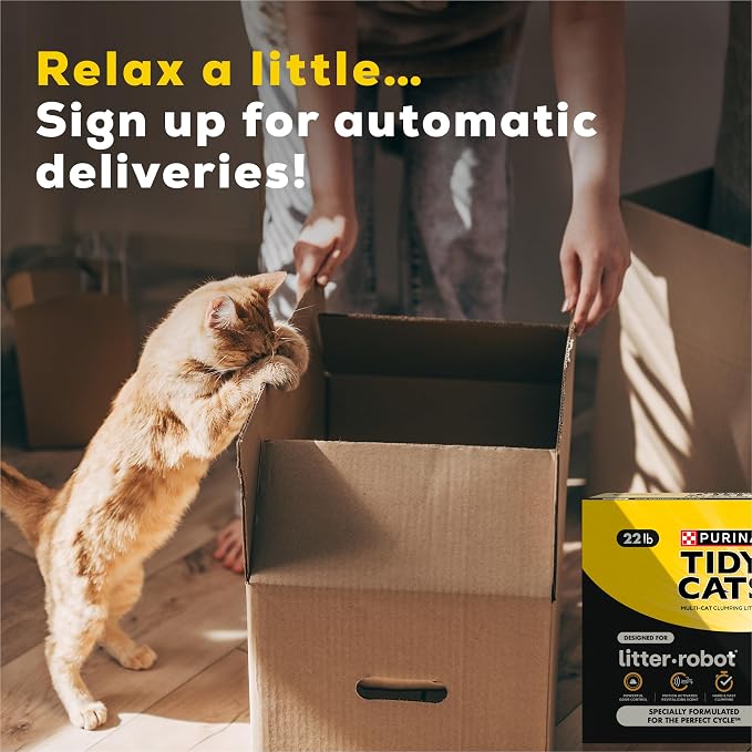 Purina Tidy Cats Cat Litter for Litter-Robot Clumping Cat Litter Odor Control Formula