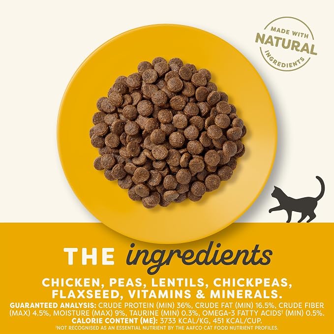 Applaws Complete Chicken Grain Free Dry Cat Food 4 lb Bag | High Quality Protein, Limited Ingredient, Grain Free, Omega-3 Fatty Acids for Healthy Skin & Coat, Added Vitamins & Minerals
