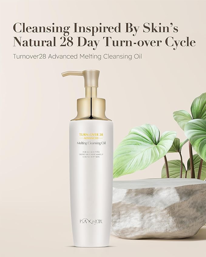 Isa Knox Turnover 28 Advanced (Cleansing Oil, 6.1fl oz) - Makeup Remover Cleansing Oil without Residue by LG Beauty. Gently Melt & Remove Impurities and Heavy Makeup.
