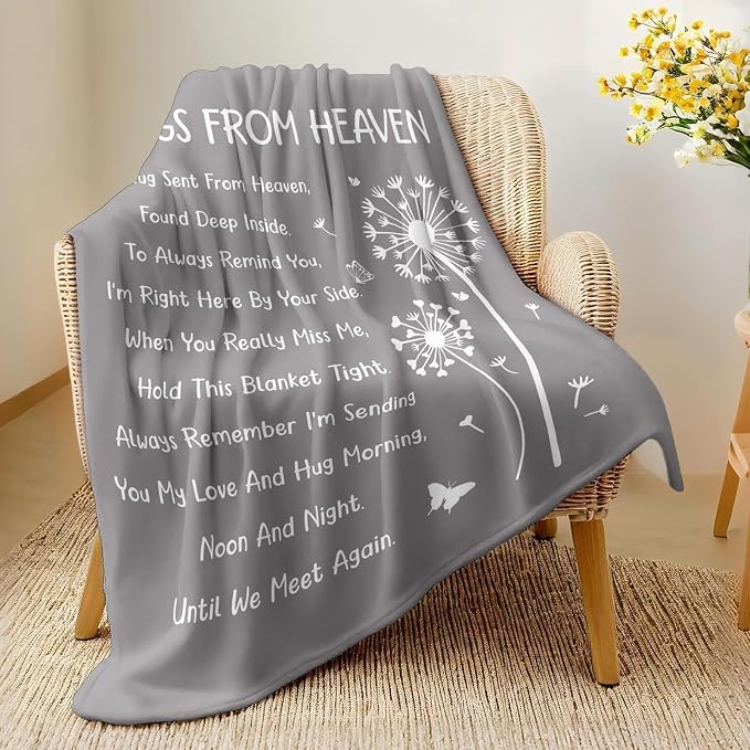 Memorial Gifts, Sympathy Gifts for Loss of Loved One, Blanket 60" x 50" | Bereavement Gifts, Grief Gifts for Women, Memorial Gifts for Loss of Mom Dad