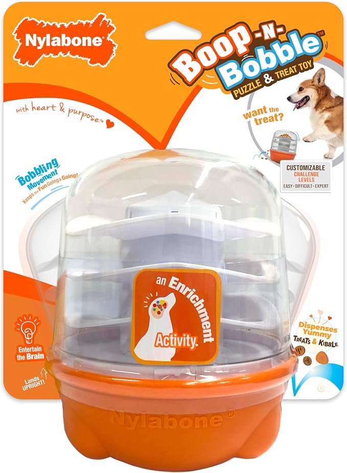 Nylabone Boop-N-Bobble Interactive Puzzle & Dog Treat Toy