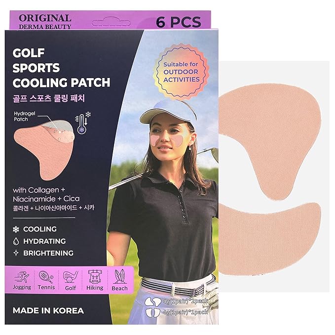 Sun Patch, Under Eye UV Protection for Golf, Hiking, Driving, Outdoor Sports | Cooling Sunblock Patches, Scar & Sun Damage Protection (1PK Sport Patch)