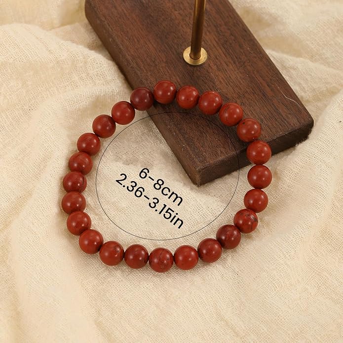 Crystal Vibe 8mm Beaded Bracelets For Women Men - Healing Crystal Bracelet - Adjustable Size