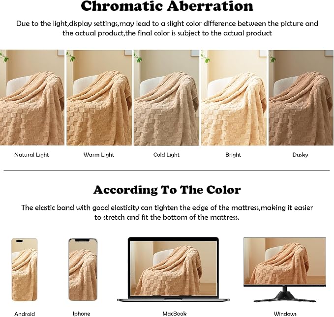 NEWCOSPLAY 3D Checkered Flannel Twin Blanket, Brown Checkered, 60"x80" | Super Soft Cute Lightweight Decorative Premium Silky Fleece Blanket for Couch Sofa Bed, Gift for Women Men, All Season Use