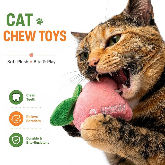Cat Toys, Interactive Cat Toy for Indoor Cats, Soft and Durable Crinkle Sound Catnip Toys, Catnip Filled Mouse Cat Teething Chew Toy (Pack of 12) (002, Large)