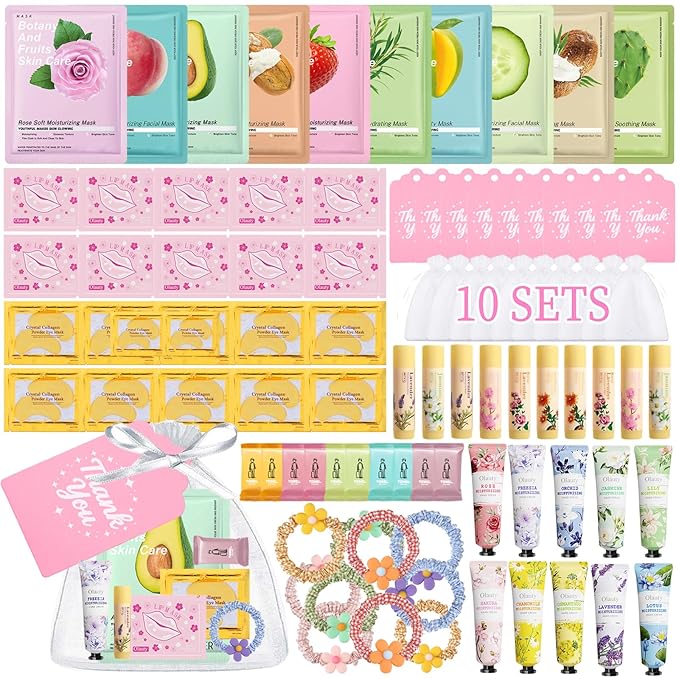 90PCS Spa Party Supplies for Girls, Spa Birthday Party Favors Include Face Masks Skincare, Under Eye Patches, Lip Mask Spa Kit, Bulk Gifts for Women, Mothers Day, Teacher Appreciation Gifts