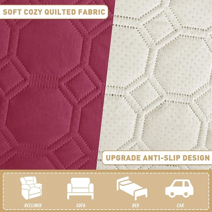 ZNSAYOTX Ultimate Cozy Blankets (30"x70") 100% Waterproof Sofa Mat Blanket for Dog Pets, Bed Couch Protector with Non-Slip Back Washable Durable, Pee Scratch Proof Easy to Clean (Wine Red)