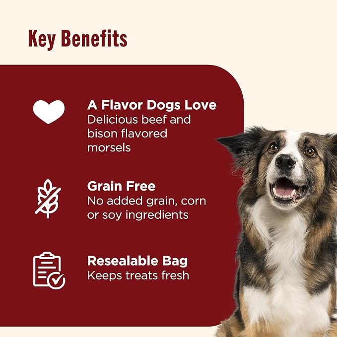 Nutrish Burger Bites Dog Treats, Beef Recipe, 12 oz. Pouch (Rachael Ray)