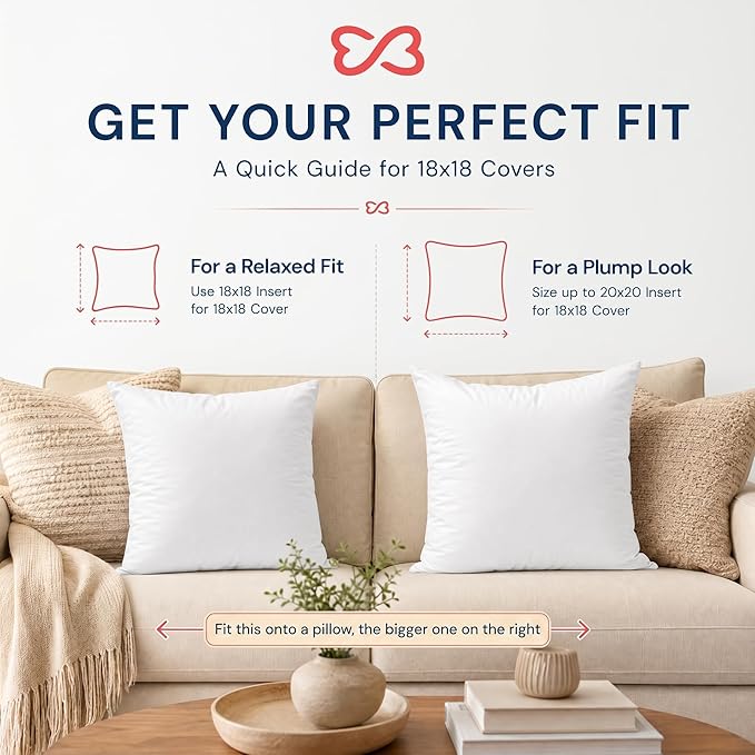Foamily 24x24 Throw Pillow Insert, White Pillows for Couch, Sofa & Bed | Soft down-alternative fill, hypoallergenic, holds its shape. Fits 24x24 covers. Couch, sofa, bed, nursery decor.