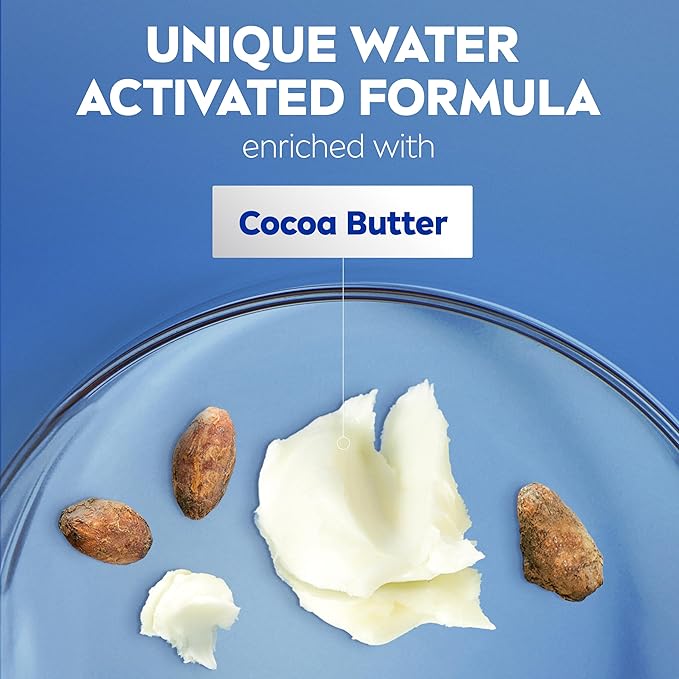 NIVEA Cocoa Butter In Shower Lotion, Water Activated In Shower Moisturizer for Dry Skin to Very Dry Skin, 13.5 FL OZ, Pack of 3