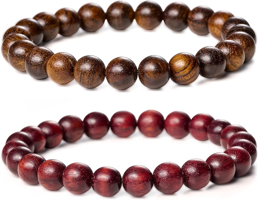 Bivei Natural Gemstone Semi Precious Healing Crystals Handmade Stretchy Round Beads Bracelet,Stocking Stuffers for Women Enhance Positive Energy