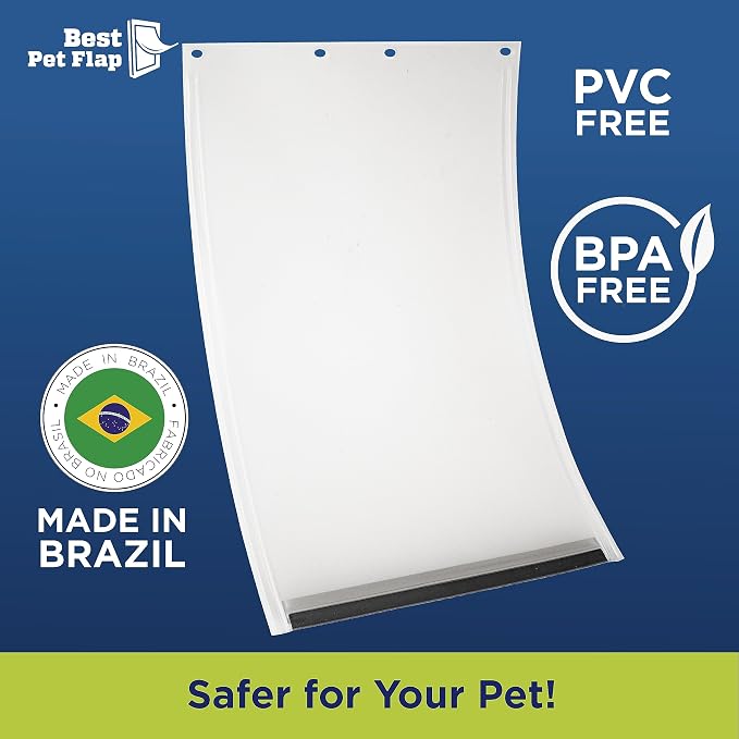 Best Pet Flap Medium Non PVC Compatible w/PetSafe PAC11-11038 - 8 1/8" x 12 7/8" Longer Lasting, Most Energy Efficient, Less Shrinkage, BPA Free (Pack of 2)