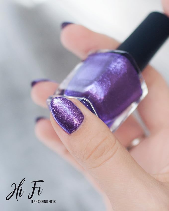 ILNP Hi-Fi - Bright Purple Ultra Metallic Bright Nail Polish