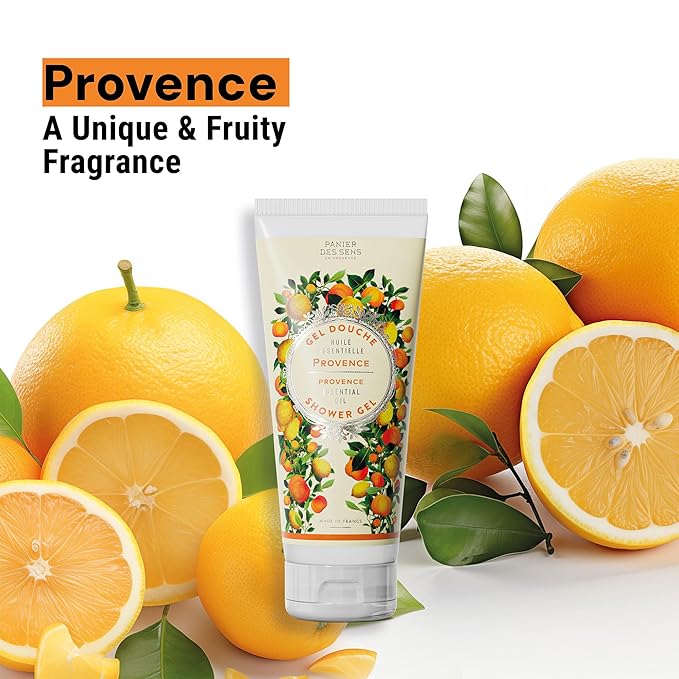 Panier des Sens - Provence Moisturizing Body Wash for Women & Men - Gentle Shower Gel with 96% Natural Ingredients for Normal, Sensitive Skin - Body Care Made in France, SLS Free, Vegan - 6.8 Floz